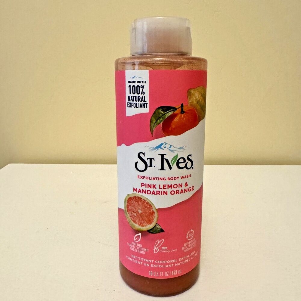 St. Ives Body Wash Exfoliating Pink Lemon Mandarin Orange 16 fl oz